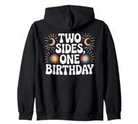 Two Sides One Birthday Sun Moon Gemini Style Zip Hoodie