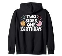 Two Sides One Birthday Sun Moon Gemini Style Zip Hoodie