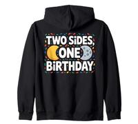 Two Sides One Birthday Sun Moon Gemini Style Zip Hoodie