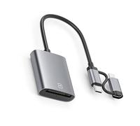 Two Slot MS Card Reader For Phone Pad Aluminum Alloy MS Memory Sticks Adapter 8Pin Type C Port