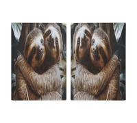 Two Sloths Hugging Leather Passport Holder Covers Case Minimalist Passport Sleeve Travel Wallet Passport Book Holders for Women Men, style, 20.3x13.8cm