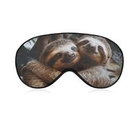 Two Sloths Hugging Sleep Mask Eye Masks for Sleep Sleeping Mask Sleep Masks for Women Men Sleep Mask Blackout Adjustable Sleep Mask Travel Eye Mask Side Sleeper Eye Mask