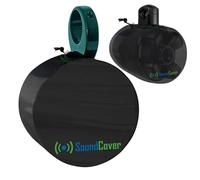Two Small Black Marine Wakeboard Tower Pod Speaker Covers for Small Boat Speakers - Cover Dimensions H 7.5" x W 7.5" x D 7.5" - Fits Boss, Rockville, Kicker, Pyle & NOAM NUTV5