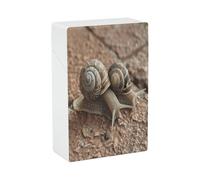 Two Snails Pattern Cigarette Case Stylish Lightweight Pocket Holder Case for Smoke Waterproof Cigarette Dispenser Cigarettes Accessories for Outdoor Camping Hiking