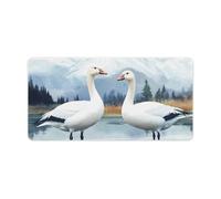 Two Snow Geese Watercolor Mouse Pad Desk Mat Non-Slip Mousepad Writing Pads Office Decor 30x60cm
