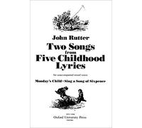 Two Songs from Five Childhood Lyrics: Vocal score