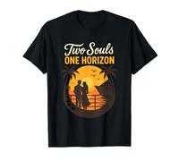Two Souls One Horizon Cruise Ship Sunset Couple T-Shirt