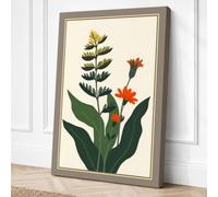 Two Specimens Botanical Canvas Wall Art Print 24x16 Inch (61 x 41 cm)