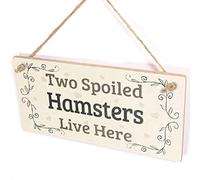 Two Spoiled Hamsters Live Here Sign, Vine Frame Decor