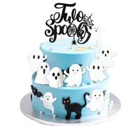 Two Spooky Cake Topper Halloween Boo Im Two 2nd Birthday Cake Decor Two Spooky Birthday Decorations Halloween Party Supplies Favors