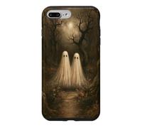 Two Spooky Ghosts in Haunted Forest Vintage Gothic Halloween Case for iPhone 7 Plus/8 Plus