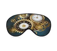 Two Steampunk Clocks with Gears Sleep Eye Mask Cute Blindfold Eye Covers Eyeshade for Women Men Gifts