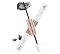 Two-Step Eyelash Adhesive Set for Securing & Extending Lash Clusters - Professional Bond and Seal Glue with Mascara Wand & Spoolie Brushes for DIY Salon Look, Waterproof & Smudge Proof