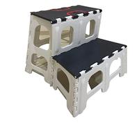 Two Step Stool Non-Slip Feet Fold Away Stable Lightweight Sturdy Plastic