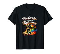Two Steppin Through a Rainbow Unicorn Wrangler T-Shirt