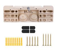 TWO STONES Wooden Hangboard Rock Climbing Pull Up Bar Designed Training for Climbing, Wooden Fingerboard Climbing Training Board for Building Core Strength and Endurance (CJ-HB2005)