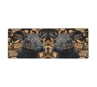 Two Strange-Looking Animalsfloral Print Mousepad Laptop Keyboard Mat Large Mouse Pad With Stitched Edges Long Non-Slip Rubber Base Spring Desk Pad For Office Home Desk Decor, 31.5" X 11.8"