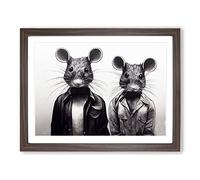 Two Street Rats Framed Wall Art Print A2 Walnut