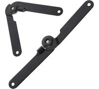 Two Strong Iron Lid Heavy Sturdy 180 Degree Rotation Folding Folding Box Furniture Hardware Black