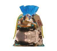 Two Submarine Turtles Under Print Reusable Gift Bags,Drawstring Gift Bags For Jewelry And Gifts,For Festive Occasions