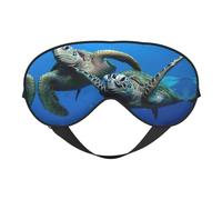 Two Submarine Turtles Under The Sea Sleep Eye Mask Comfortable Eyes Hade for Sleeping,Light Blocking Sleep Mask with Adjustable Strap