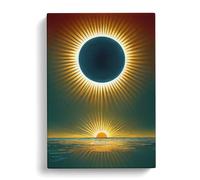 Two Suns Canvas Wall Art Print 30x20 Inch