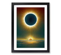 Two Suns Framed Print | A2 Black Framed Wall Art | Ready to Hang | Modern Nature Picture | Living Room Bedroom Lounge Office
