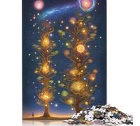 Two Surreal Trees Puzzle Family Fun Paper Rectangular Jigsaw Puzzle for Kids And Adults Age 12 Years Up Birthday Present 1000pcs (26x38cm)