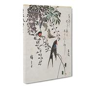 Two Swallow Birds By Utagawa Hiroshige Canvas Print | Gallery Wrapped 30mm Frame Wall Art | 30x20 inches | Ready to Hang | Asian Bird Picture | Living Room Bedroom Lounge Office