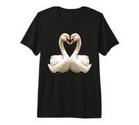 Two Swans Gentle Connection Illustration Premium T-Shirt
