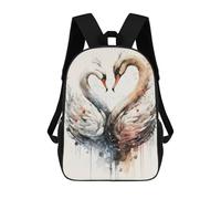 Two Swans in Love Backpack, 3D Printed School Bag, School Lunch Bag, Travel Backpack, Friends Backpack, School Backpack for Girls And Boys 17inch