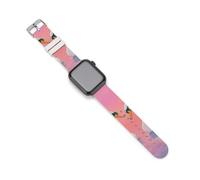 Two Swans in Love Silicone Watch Band Compatible with IWatch Series Ultra 1, 2, Series 9, 8, 7, 6, 5, 4, 3, 2, 1, SE