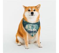 Two Swans Swimming on The lake1 Pet Scarf Stylish Triangle Bid Scarf Bandana Pet Accessory,Small