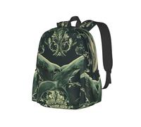 Two Symmetrical Dolphins On The Left And Right Lightweight Daypack Bookbag For Travel Hiking Daily Commutes Business, Pink Laptop Backpack For Men Women