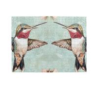 Two Symmetrical Hummingbirds Wooden Puzzle 500 Piece Jigsaw Puzzle for Adults Challenging Puzzle for Game Size 15"x20.4"