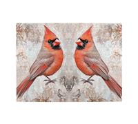 Two Symmetrical Red Parrots Wooden Puzzle 500 Piece Jigsaw Puzzle For Adults Challenging Puzzle For Game Size 15"X20.4"