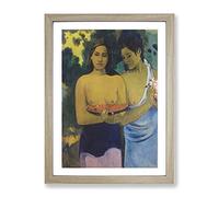 Two Tahitian Women By Paul Gauguin Classic Painting Framed Print | A3 Oak Framed Wall Art | Ready to Hang | Classic Historical Picture | Living Room Bedroom Lounge Office