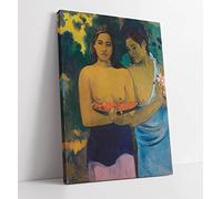 Two Tahitian Women Paul Gauguin Canvas Wall Art Print Picture - 12 inch wide x 18 inch high (Frame Depth 30mm)