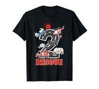 Two The Rescue 2 Year Old Boy Birthday Rescue Vehicle 2nd T-Shirt