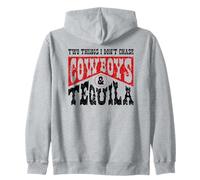 Two Things I don't Chase Cowboys & Tequila Rodeo Country Zip Hoodie