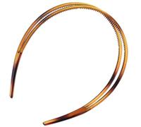 Two-tier Design Hairband Plastic Brown Simple Style Headband