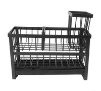 Two Tier Ergonomic Sponge Rack Designed for Effective Organization and Easy Cleaning in the Kitchen