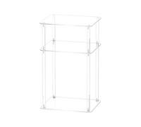 Two-Tier Glass Bedside Table - Multifunctional Small Side Table for Living Room & Dorm | Large End Table for Small Spaces, Stylish & Functional