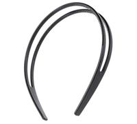 Two Tier Hairband Plastic Headband for Girls and Women Black