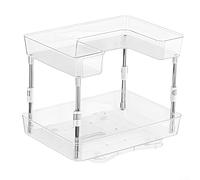 Two Tier Lazy Susan Spice Rack Turntable Seamless Organization for Kitchen and For Bathroom Supplies (2 Tier)