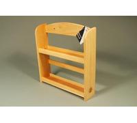 Two Tier Solid Hevea Wood Spice Rack , Herb Rack Wooden Storage Holder Stand