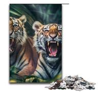 Two Tiger Cubs Puzzles for Piece Impossible Jigsaw Puzzles for Adults Educational Activity for Cognitive Skills Cognitive Skill Improvement 1000 PCS(75x50cm)