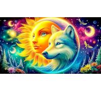 Two-Tigers-Facing-Each-Other 1000 Piece Jigsaw Puzzle for Adults - Recycled Cardboard Decoration 38x26cm/1000pcs