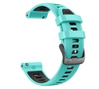 Two-tone 22 Silicone Watch Band Fit For 965/955/945/935 For Release Bracelet Straps(Duck Blue Black)