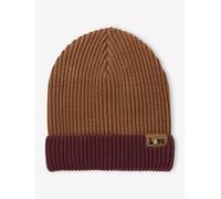 Two-Tone Beanie in Rib Knit for Girls cinnamon